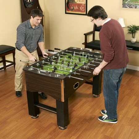Primo 56-Inch Foosball Table, Family Soccer Game with Wood Grain Finish, Analog Scoring and Free Accessories