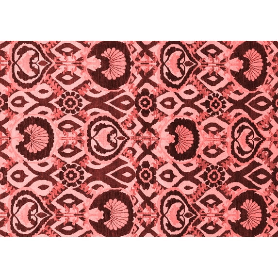 Ahgly Company Machine Washable Indoor Rectangle Abstract Red Modern Area Rugs, 2' x 3'