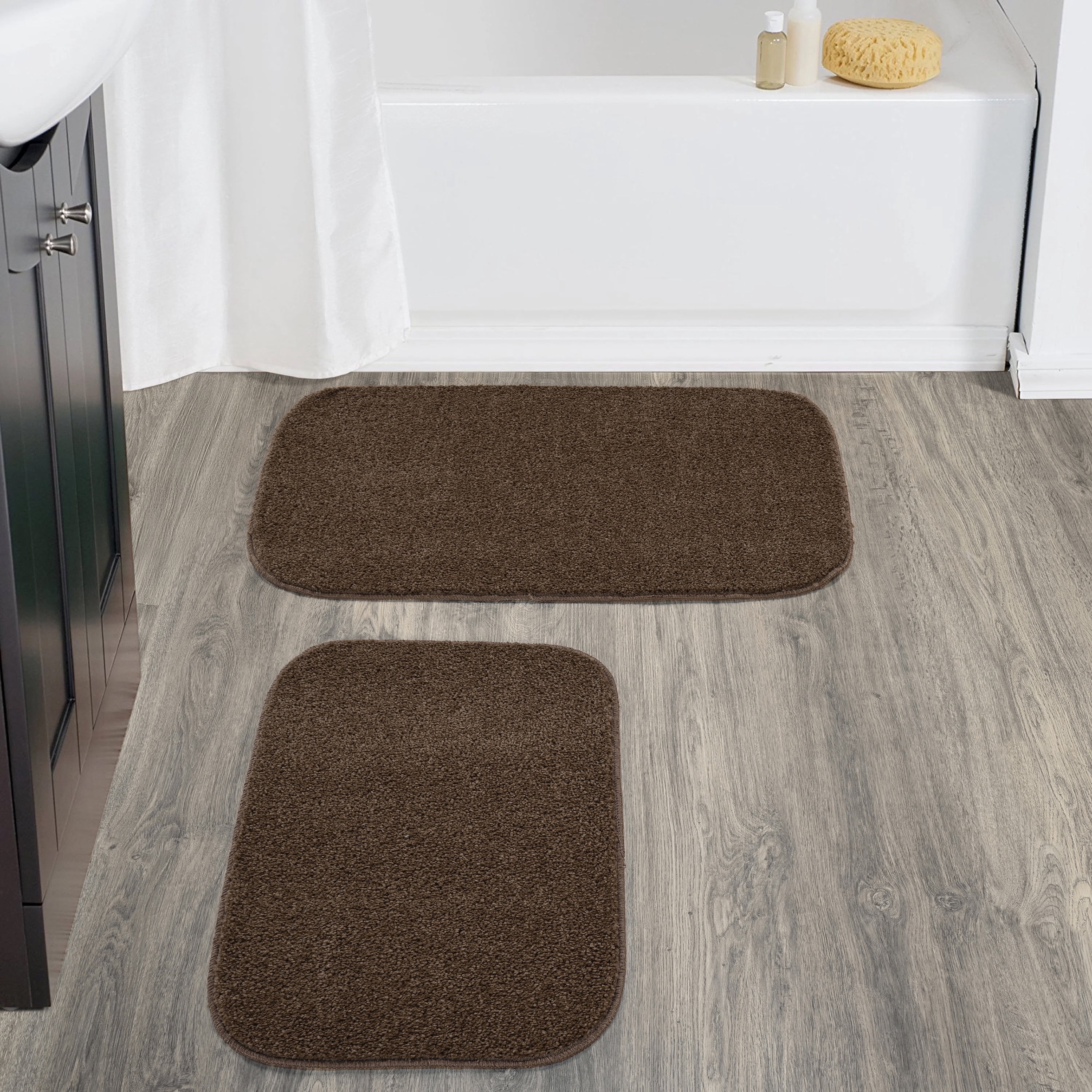 Garland Rug Sedona Washable Bath Rug Set, 2 Piece (21"x34" & 17"x24") Cinnamon
