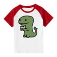 thumbnail image 1 of RXIRUCGD 2025 Vêtements d'Été pour Enfants Tout-Petits Garçons Filles Mode Mignon Col Rond Imprimé Manches Courtes Haut, 1 of 7