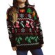 thumbnail image 3 of Suéter navideño feo y divertido para mujer, suéter de punto con copos de nieve, medias y árboles para las fiestas, 3 of 5
