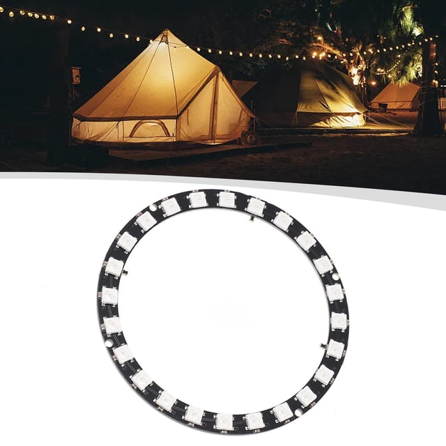 JINGT 1pc LED Ring 5V Individual Addressable RGB LED Ring For Arduino W 812 Household Built In Full-color LED Light Ring 24ELD