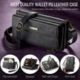 thumbnail image 5 of Allytechgroup Wallet Case for iPhone 11 with Credit Card Slot, RFID Blocking PU Leather Flip Case with Shoulder Strap Wrist Strap Compatible with MagSafe Shockproof Full Body Cover, Black, 5 of 13