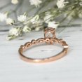 thumbnail image 5 of HeartsAndYou 2ct Oval Cut Natural Peach Morganite Moissanite Stylish Ring 14k SOLID Rose Gold, 5 of 9