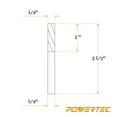 thumbnail image 6 of POWERTEC 2-Piece Solid Carbide Spiral Router Bit 1/4" Shank, One Up Cut and One Down Cut, Woodworking Router bits for use on CNC and Router Tool, Router bits for Wood PVC MDF Hardwood , 73030, 6 of 7
