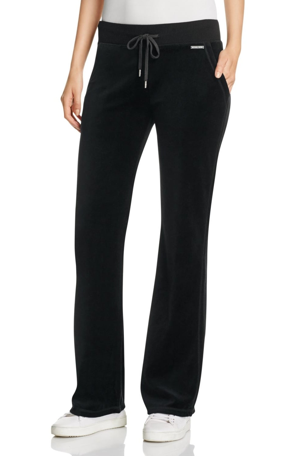 Michael Kors - Michael Kors NEW Black Womens Small S Pull-On Velour Drawstring Pants - Walmart