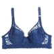 thumbnail image 3 of Ploknplq Bras for Women,Wireless Bra,Breathable Bras for Women,Womens Sexy Lace Gathered Bra Straps Breast Cup Underwear (no Underwire),Bralettes for Women,Bras for Women No Underwire Blue 105B, 3 of 4
