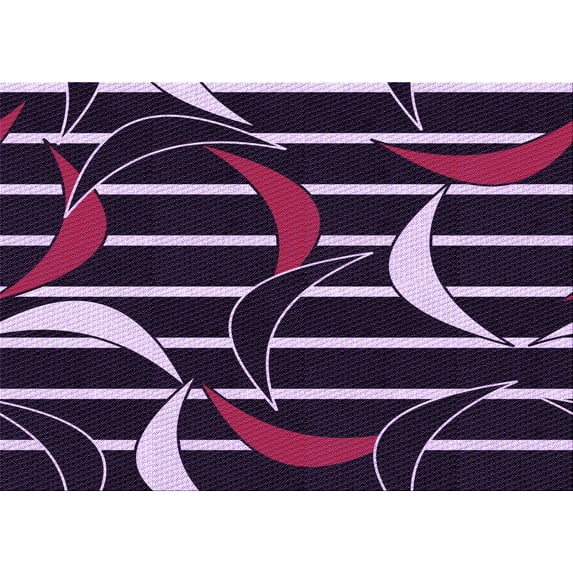 Ahgly Company Machine Washable Indoor Rectangle Transitional Lavender Purple Area Rugs, 5' x 7'