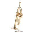 thumbnail image 2 of Dollhouse Trombone, Lifelike Birthday Gift Simulated Miniature Trombone Model  For Home, 2 of 8