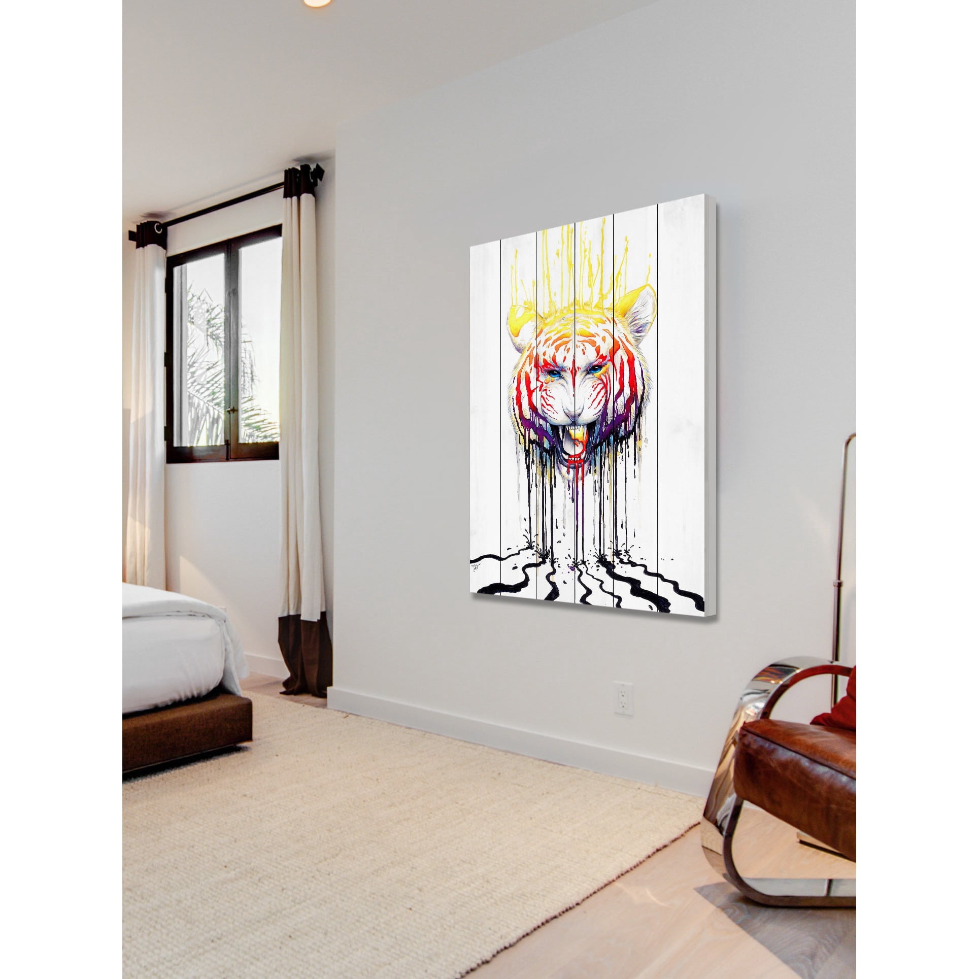 Marmont Hill "Fading" Painting Print on White Wood