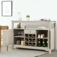 thumbnail image 5 of Gymax Wine Cabinet Console Table Buffet Server Sideboard Grey Home, 5 of 10