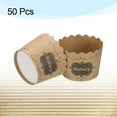 thumbnail image 3 of 50Pcs Paper Baking Cups Small Brown Kraft Paper Muffins Liners Cupcake Bulk Wrappers Bakery, 3 of 5