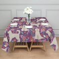 thumbnail image 3 of Goldendoodle Dog and Flower Floral Square Tablecloth,Waterproof Square Table Cover,Wipeable Spillproof Washable Table Cover for Home Kitchen Party Decor 42"X42"(107x107cm), 3 of 6