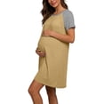 thumbnail image 3 of Diufon Nursing Dresses Breastfeeding 3 in 1 Labor/Maternity/Nursing Short Sleeve Round Neck Maternity Nightgown, 3 of 9