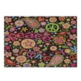thumbnail image 1 of Groovy Cutting Board, Hippie Colorful Paisley Leaves Music Keys Typography Idealism Historic Revolution, Decorative Tempered Glass Cutting and Serving Board, Small Size, Multicolor, by Ambesonne, 1 of 1