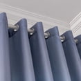 thumbnail image 2 of Linen Curtains 106 Inches Long Light Filtering Grommet Thermal Insulated Window Drape Noise Reducing Energy Efficient Single Panel for Bedroom Living Room Farmhouse 40 x 106 Inch Grey, 2 of 7