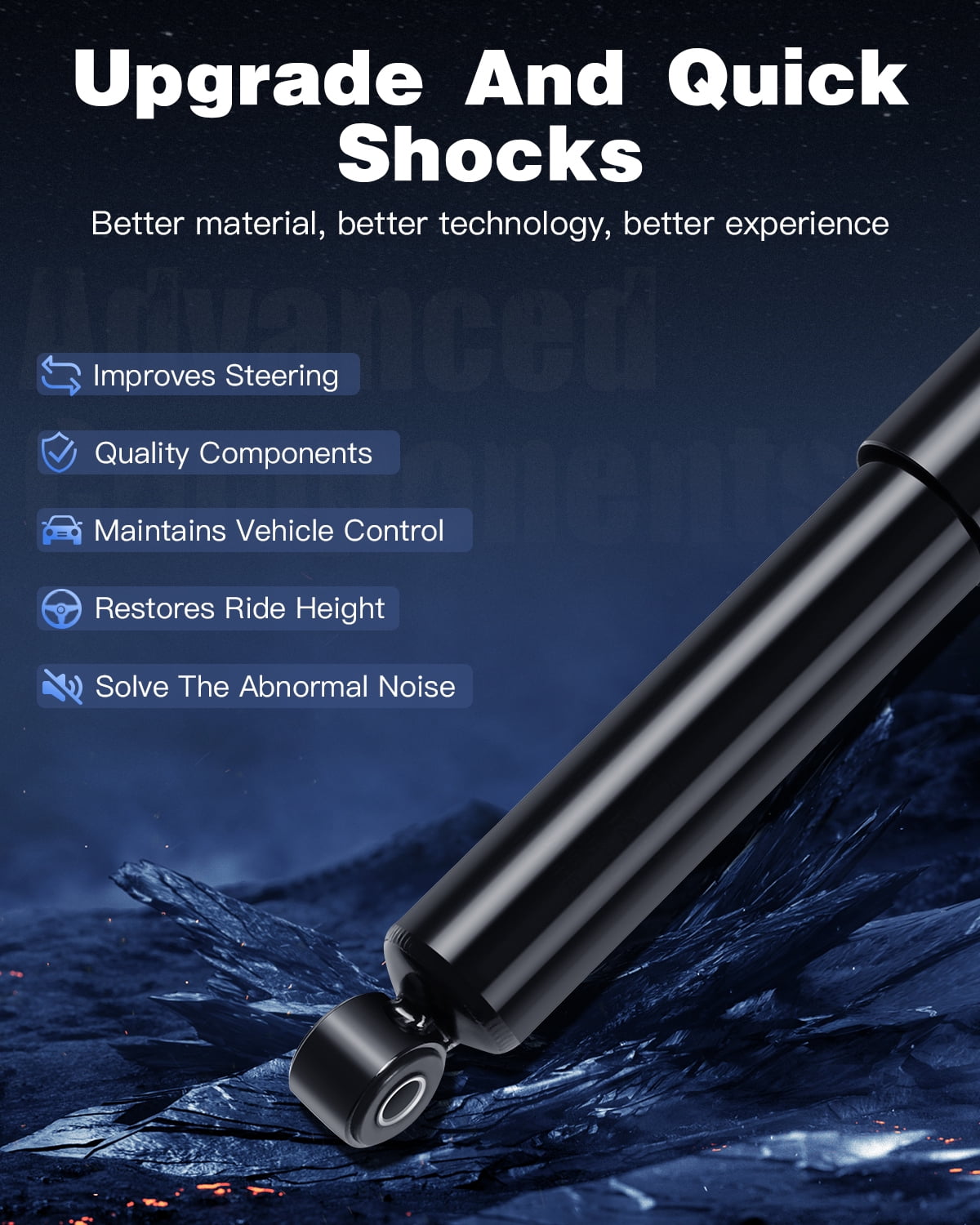 Shocks Struts,ECCPP Front Rear Shock Strut Absorbers Kits Compatible with 2004 2005 2006 2007 2008 2009 2010 2011 2012 Chevrolet Colorado/GMC Canyon 344465 344466