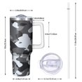 thumbnail image 6 of Camouflage 40oz Tumbler– Stainless Steel Insulated Tumbler with Handle and Straw, Large Capacity Travel Cup for Hot & Cold Drinks, 6 of 6