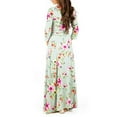 thumbnail image 4 of Maternity Dress for Photoshoot Pregnant Woman Print Wrap Adjustable Belt Multi-Function Dress, 4 of 5