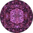 thumbnail image 1 of Ahgly Company Indoor Round Medallion Purple French Area Rugs, 6' Round, 1 of 4