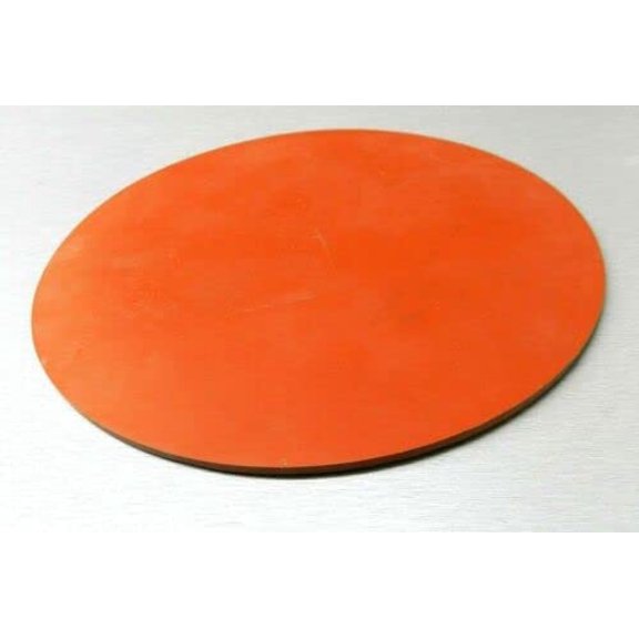 JTS 1/4" Silicone Rubber Pad 6" Round Thick Gasket Solid High Temperature Red/Orange Commercial Grade Made in USA
