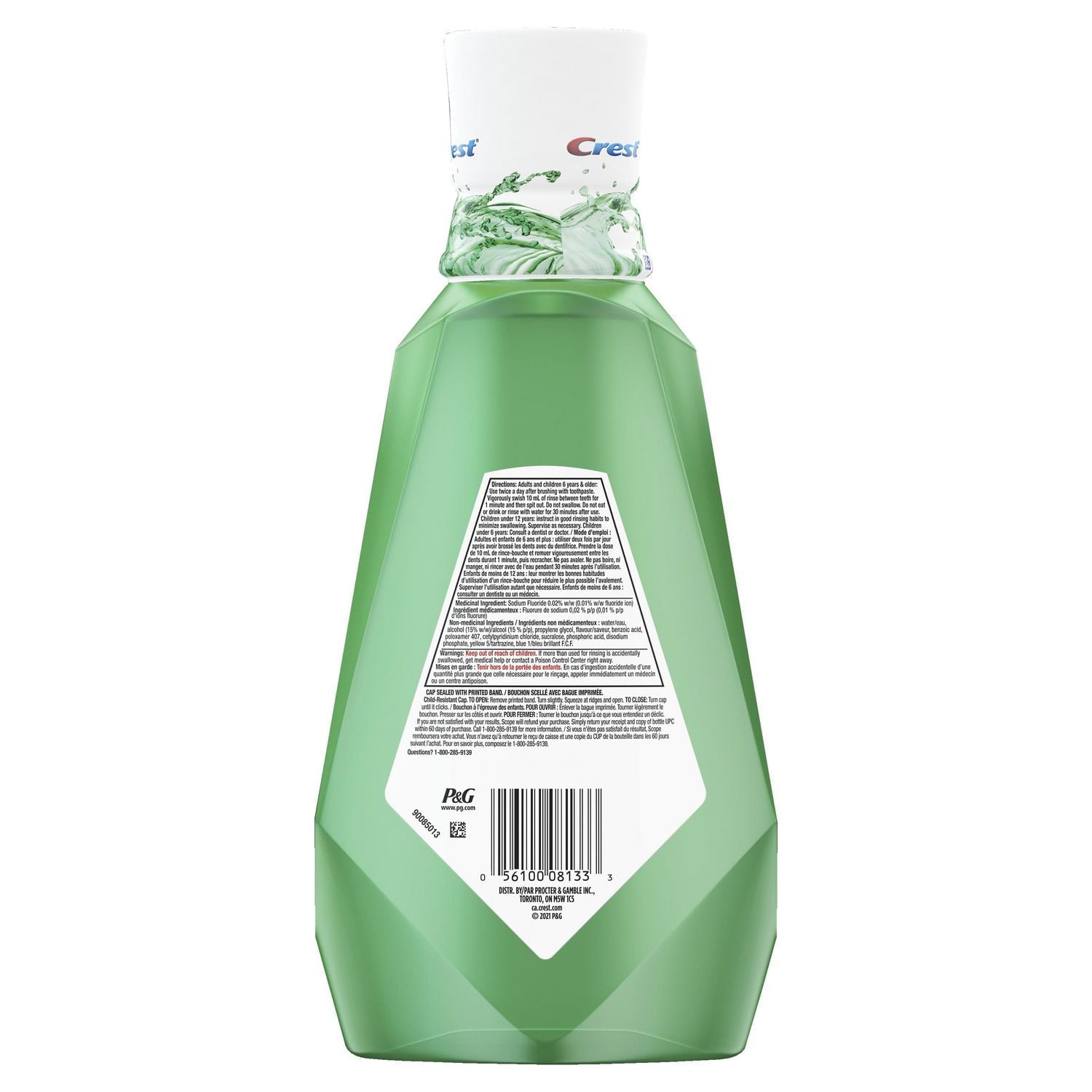Crest Scope Enamel Protection Mouthwash, Strong Mint, 1L