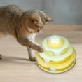 thumbnail image 5 of OAVQHLG3B Cat Toys Ball Track, Turntable Cat Tower Toy with 3-Tier Roller, Multi-Level Interactive Cat Toys for Indoor Cats, Fun Puzzle Kitten Exercise Toys with Colorful Chase Balls, 5 of 5