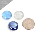 thumbnail image 3 of Dark Blue, Light Blue, Clear Blend Reflective Fire Glass Beads 3/4" for Fireplace and Landscaping 20 lbs, 3 of 3
