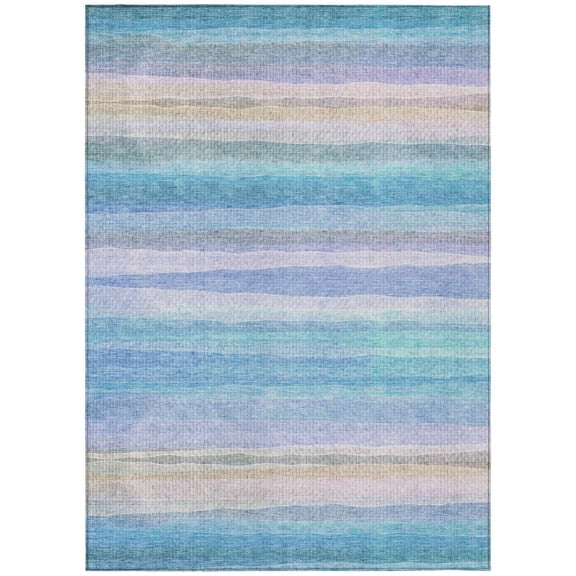 Dalyn Rugs Machine Washable Indoor/Outdoor Chantille ACN2093 Aqua 2'6" x 3'10" Rug