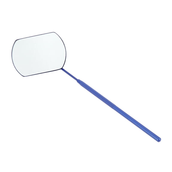 Unique Bargains 1 Pc Square Pattern Lash Mirror Blue Stainless Steel