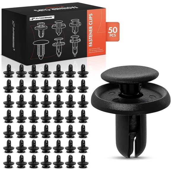 A-Premium 50 PCS Nylon Car Retainer Fastener Push Pin Clips Compatible with Subaru Outback Forester Impreza Crosstrek Legacy XV Crosstrek Ascent Mitsubishi Outlander Mirage Lancer Eclipse - for 6mm