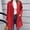 Red, variant on Lilgiuy Women Jacket Solid Jacket Button Turndown Neck Warm Medium And Long Jacket for Weekend Outings