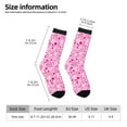 thumbnail image 2 of Wukai Chaussettes Mi-Mollet pour Sensibilisation au Cancer du Sein, Impression Contrastée, Design Imprimé 3D, Chaussettes pour Adultes, Haute Élasticité, Respirantes, Sport, Adaptées pour Quotidien, Unisexe, 2 of 6
