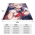 thumbnail image 4 of My Hero Academia Himiko Toga Flannel Blanket Ultra-Soft Micro Fleece Throw Blanket For Bed Sofa Couch Car Office Unisex Adult Fuzzy Bed Blanket Cozy Kids Throw Blanket 80"x60", 4 of 8