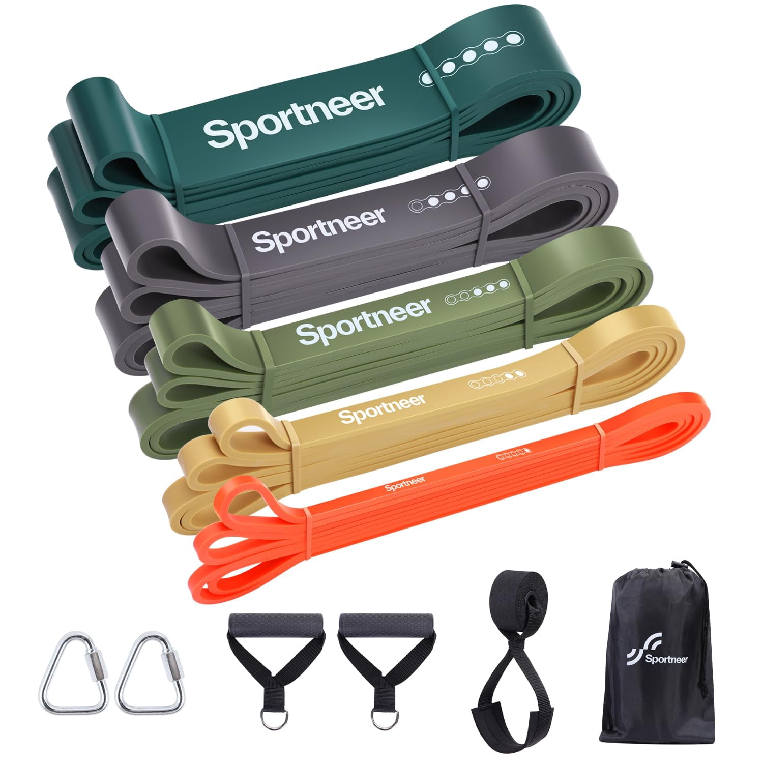 Resistance Bands for Working Out: Pull Up Bands 5-130lb 5 Levels Exercise Bands Workout Bands Set with Handles & Door Anchor Pull Up Assist Bands for Men Women Resistance Training