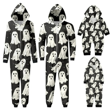 

Halloween Plus Size Mommy and Me Witch Pajamas Sets for Family Pumpkin Skeleton Broomstick Bat Spider Girls Kids Couples Winter Onesie One Piece Graphic Long Sleeve Boys Sleepwear Pjs