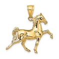 thumbnail image 4 of FJC Finejewelers 10 kt Yellow Gold 3-D Tennessee Walking Horse Charm 34 x 30 mm, 4 of 7