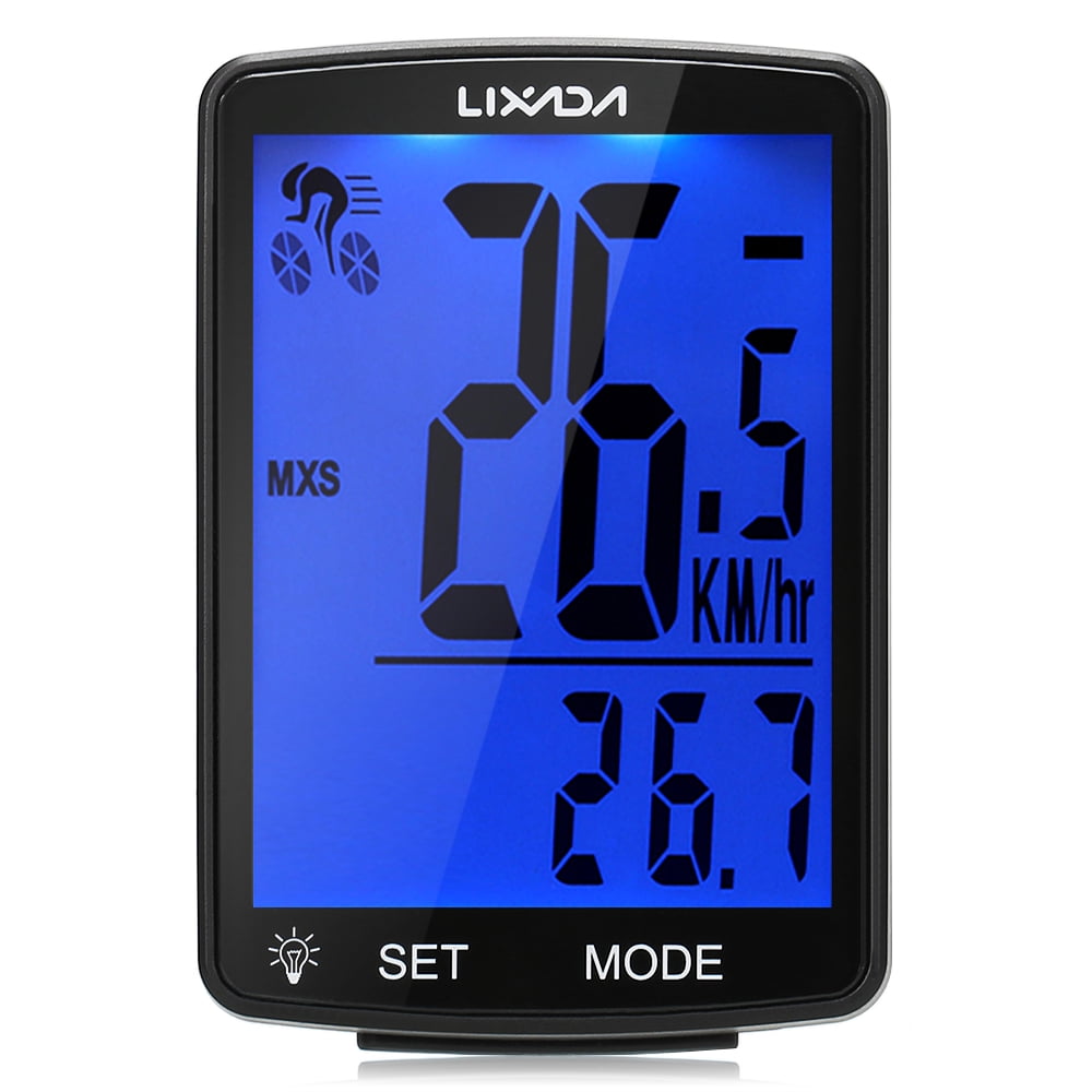 IPX6 Waterproof with LCD Display for Outdoor Bikers Integrated Wireless Bike Computer Bicycle Speedometer 