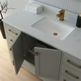 thumbnail image 4 of Shannon 84" Double Sink Bathroom Vanity White Stone Top in Gray No Mirror, 4 of 10