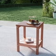 thumbnail image 7 of Pipopa Adirondack Outdoor Side Table,HDPE All Weather Double Layer Patio Side Table,Rectangular End Table for Garden Balcony Pool,BrownWood, 7 of 7