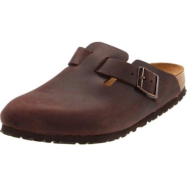 Birkenstock Unisex Boston Soft Footbed Clog Slip On Mule Sandal, Habana Oiled Leather, 36, 5-5.5 Women/3-3.5 Men