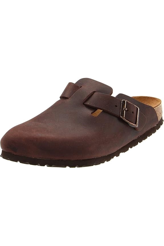 Unisex Boston Soft Footbed Clog Slip On Mule Sandal, Habana Oiled Leather, 36, 5-5.5 Women/3-3.5 Men