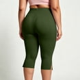 thumbnail image 6 of Dagugfen Plus Size Capri Pants for Women Elastic Waist Stretchy Yoga Pants Gym Workout Athletic Capris Solid Color L-5XL, 6 of 6