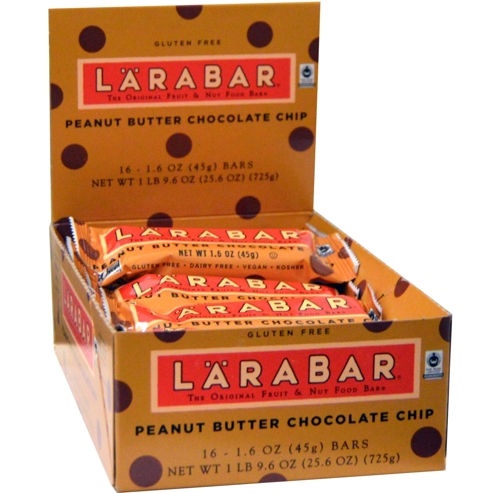 Larabar, Peanut Butter Chocolate Chip, 16 Bars, 1.6 oz (45 g) Per Bar