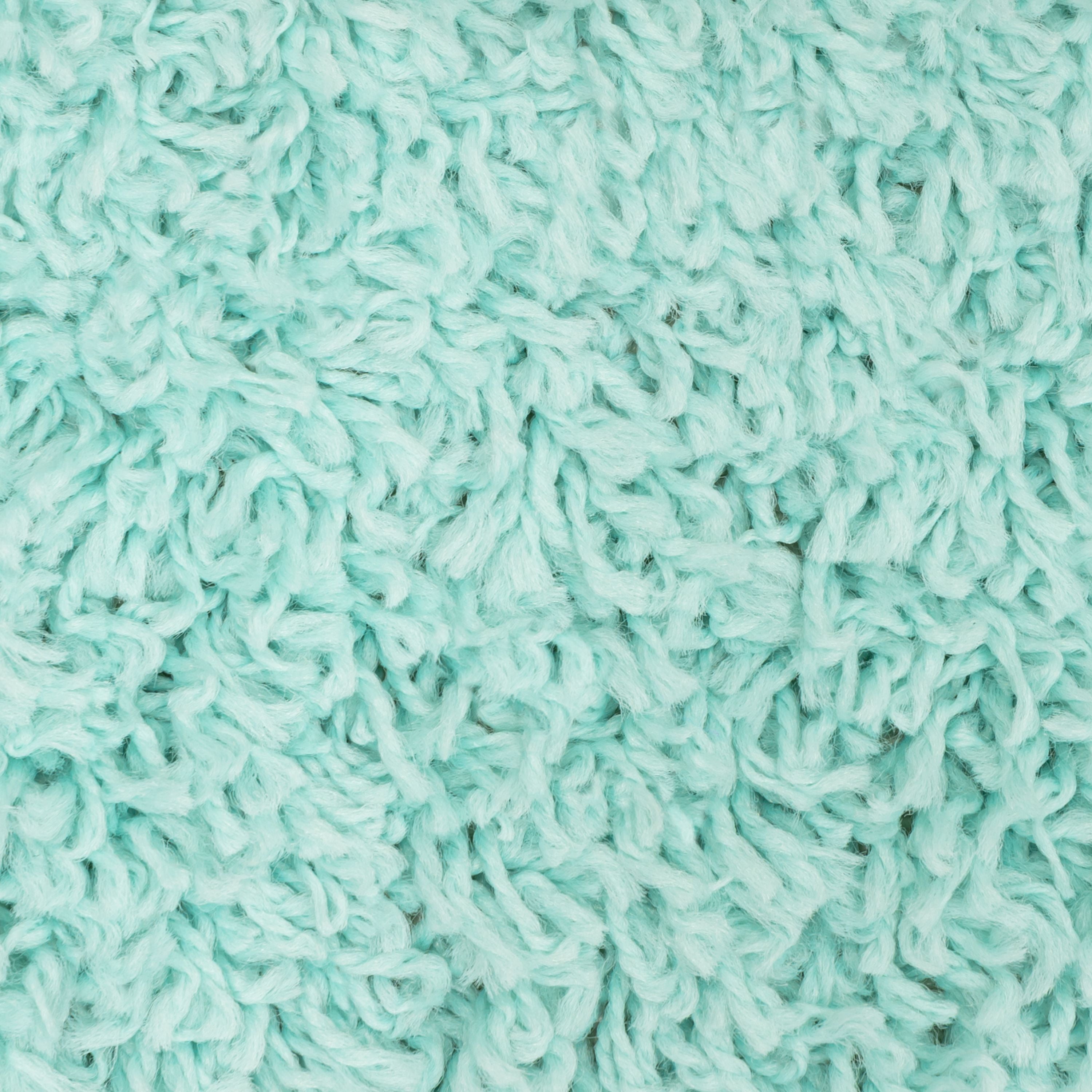 Mainstays Solid Aqua Tufted Shag Indoor Area Rug, 5'X7'