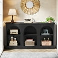 thumbnail image 2 of Tribesigns Farmhouse Console Table, 63-inch 3 Tier Entryway Table with Storage, Wooden Sofa Console Behind the Couch for Hallway, Black, 2 of 8