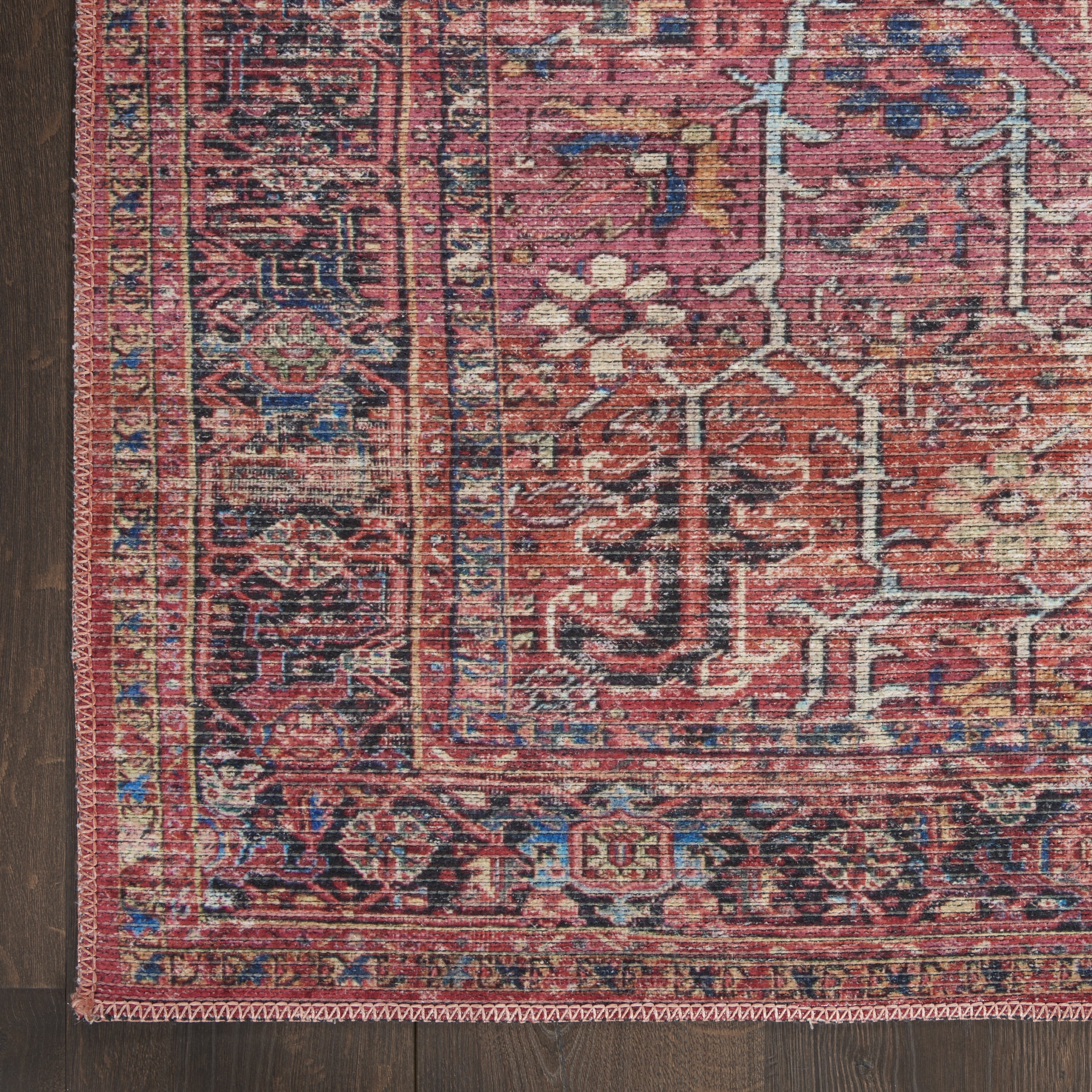 Nourison Machine Washable Series 1 Vintage Brick 2'2" x 10' Area Rug, (2x10)