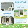 thumbnail image 4 of Outsunny Kids Wooden Playhouse, Outdoor Garden Games Cottage with Flowers Pot Holder, Working Door, Windows, 47" x 38" x 54", White, 4 of 9