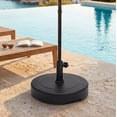 thumbnail image 6 of Tierra Verde 14.75" x 3.6" H Round Umbrella Base, Low Profile Easy-Fill Stand, Black, 6 of 7