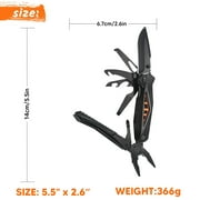 Outdoor Stainless Steel Knife/Pliers/Nail File/Bottle Opener/Screwdriver/Serrated Knife, Hidden Folding Closure, Portable Multi-Function Tool With Flint And Bit Father‘s Gifts for Men Set